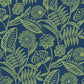 2969-87527 Alma Blue Tropical Floral Wallpaper by Brewster