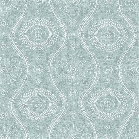 2785-24803 Aqua Painterly Wallpaper