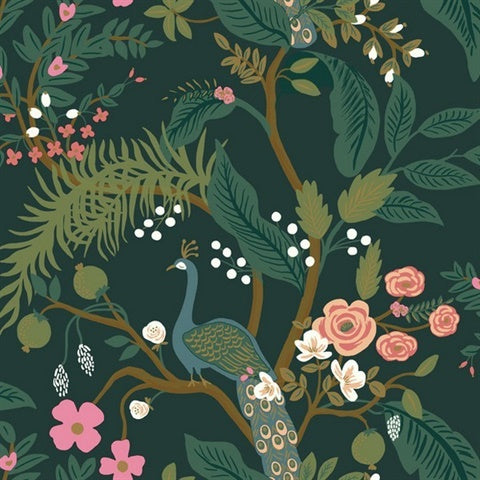 RI5168 Emerald Peacock Wallpaper