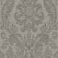 2763-87313 Shadow Grey Damask Wallpaper By Brewster