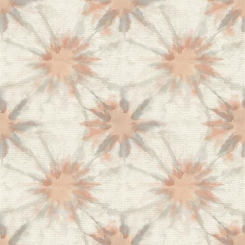 1014-001860 Coral Iris Shibori Wallpaper By Brewster