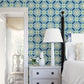 2744-24115 Maya Teal Medallion By Brewster