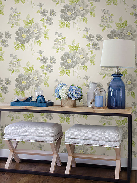 2656-004021 Grey Claressa Wallpaper