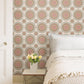 1014-001801 Aqua Gemma Boho Medallion Wallpaper By Brewster