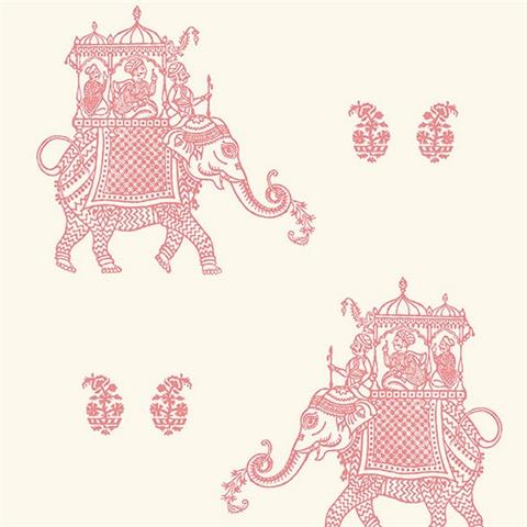 1014-001836 Pink Ophelia Elephant Wallpaper By Brewster