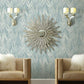 Y6230803 Bright Blue Ebru Marble Wallpaper