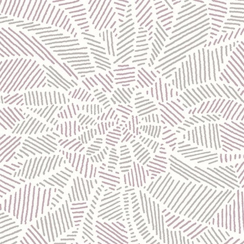 2793-24719 Daydream Purple Abstract Floral Wallpaper