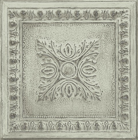 2540-24033 Ornamental Mint Tin Tile Wallpaper