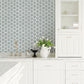 2793-24710 Aura Teal Honeycomb Wallpaper