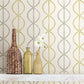 2656-004008 Tan and Grey Banning Stripe Wallpaper