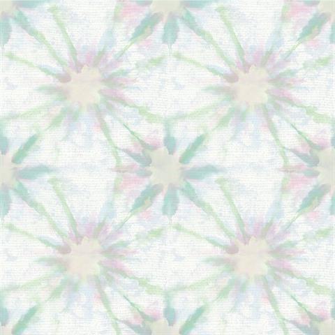 1014-001856 Green Iris Shibori Wallpaper By Brewster