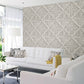 Carriage House Light Grey Wood Wallpaper