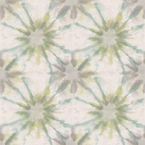 1014-001859 Turquoise Iris Shibori Wallpaper By Brewster