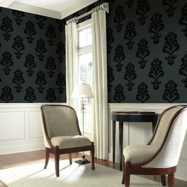 Graphic Damask Wallpaper