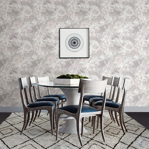 2793-24709 Allure Lavender Floral Wallpaper