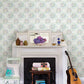 1014-001856 Green Iris Shibori Wallpaper By Brewster