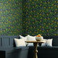 RI5151 Black/Gold Peonies Wallpaper
