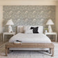 2969-87353 CABARITA Grey Art Deco Leaves Wallpaper by Brewster