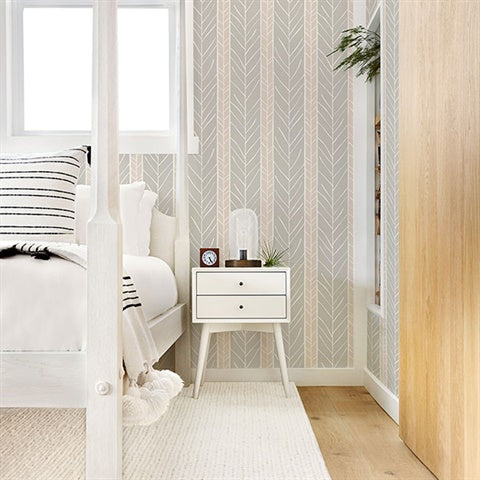 2903-25819 Lottie Rose Stripe Wallpaper Blue Bell By A Street Prints