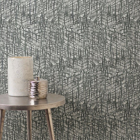 2763-24213 Shimmer Grey Abstract Texture Wallpaper By Brewster