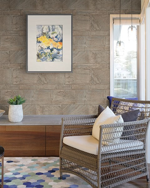 Clifton Platinum Sandstone Wallpaper