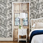 2969-24134 Alfresco Grey Tropical Palm Wallpaper by Brewster