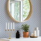 2969-26005 Lisbeth Blue Geometric Lattice Wallpaper by Brewster