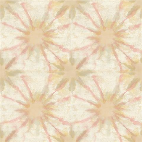 1014-001858 Pink Iris Shibori Wallpaper By Brewster