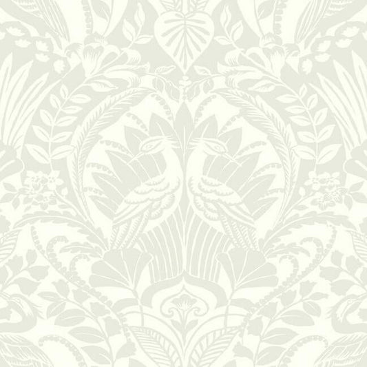 Egret Damask Wallpaper