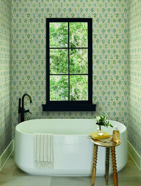 RI5132 Blue/Green Hawthorne Wallpaper