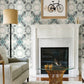 2763-24211 Mysterious Teal Abstract Wallpaper By Brewster