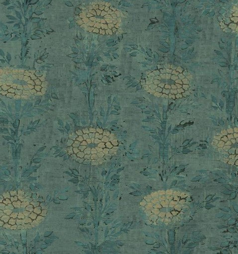 Tale/Gold Marigold Wallpaper