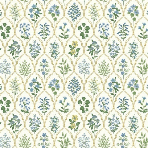 RI5132 Blue/Green Hawthorne Wallpaper