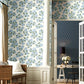RI5143 Blue/White Hydrangea Wallpaper