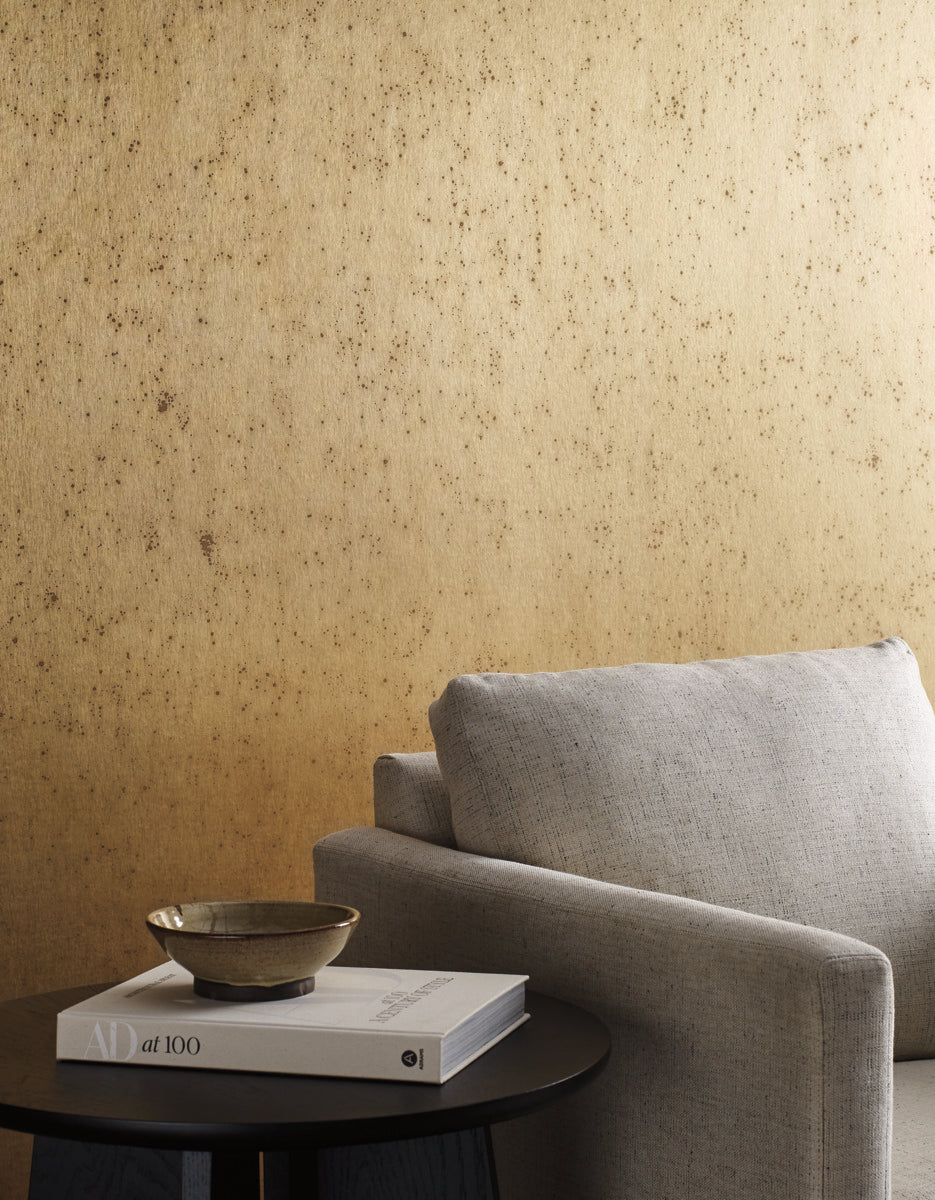 Gold Burnished Patina Wallpaper
