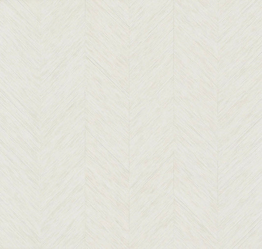 White Metallic Chevron Wallpaper