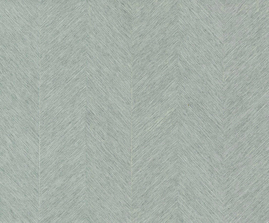 Blue Metallic Chevron Wallpaper