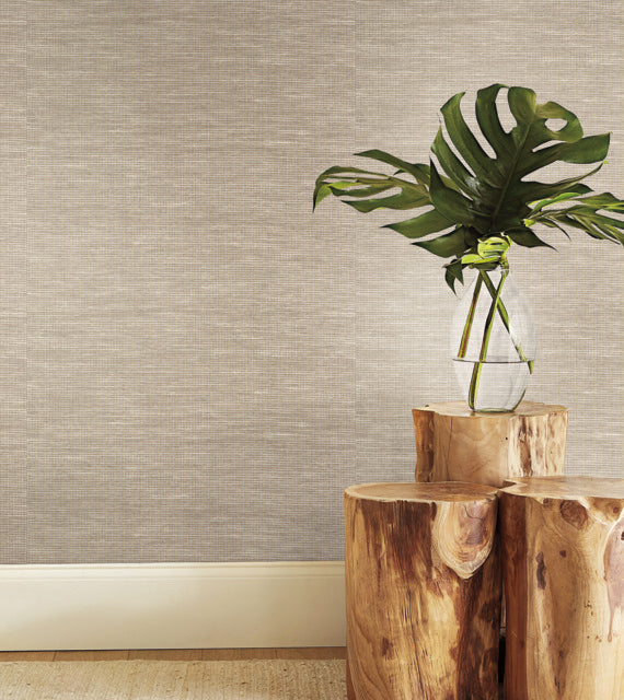 Cream Paper and Thread Weave Wallpaper