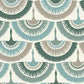 Green Feather and Fringe Wallpaper