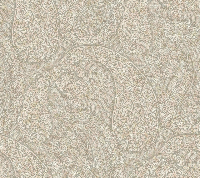 Pink Kashmir Dreams Paisley Wallpaper