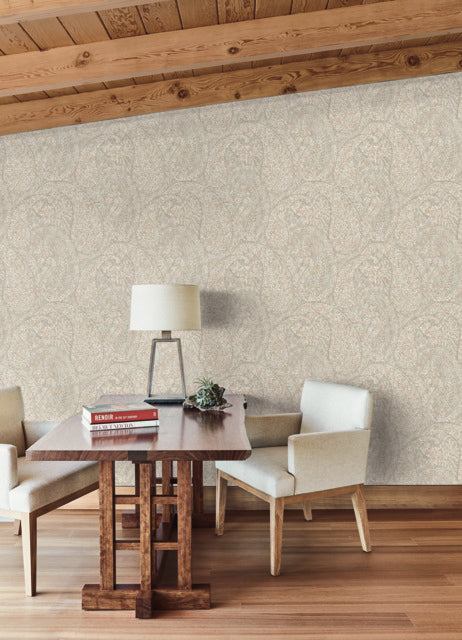 Pink Kashmir Dreams Paisley Wallpaper