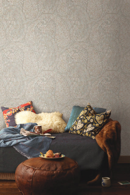 Pink Kashmir Dreams Paisley Wallpaper