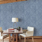 Blue Kashmir Dreams Paisley Wallpaper