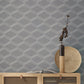 Gray/White Palisades Paperweave Wallpaper