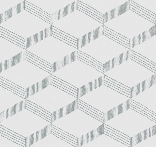 White/Gray Palisades Paperweave Wallpaper