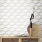 Beige/White Palisades Paperweave Wallpaper