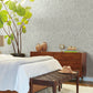 Gray Laurel Damask Wallpaper
