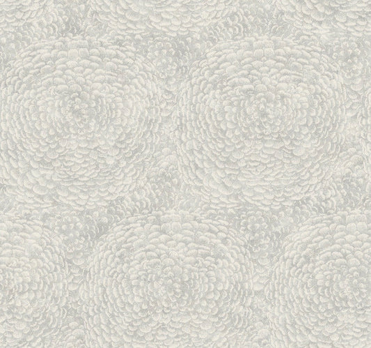 Gray Floret Wallpaper