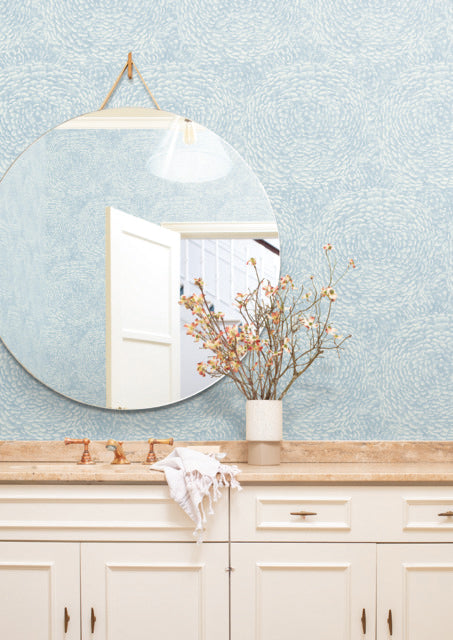Blue Floret Wallpaper