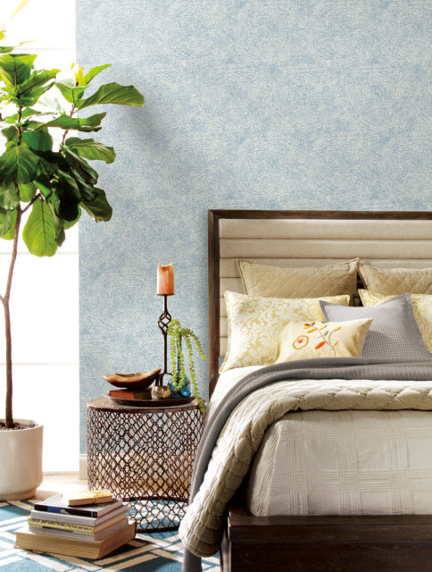 Blue Floret Wallpaper